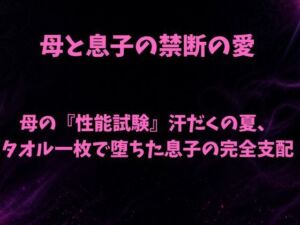 母の『性能試験』汗だくの夏、タオル一枚で堕ちた息子の完全支配(欲望愛着) [d_793433]