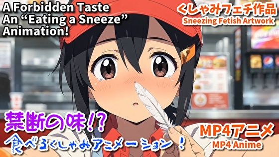 禁断の味？ 食べるくしゃみアニメーション！/ A Forbidden Taste？ An ‘Eating a Sneeze’ Animation！(くしゃみフェチ専門店) [d_796637]