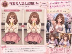 【特別美人禁止法施行局】もう〜フェラチオなんてしたくない〜！バキュームフェラチオによるプレイ【女子大生・吉岡瑠奈（20歳）】(特別美人禁止法施行局) [d_798478]