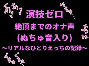 演技ゼロ、絶頂までのオナ声（ぬちゅ音入り）〜リアルなひとりえっちの記録〜(絶頂ひとりオナ子) [d_798503]