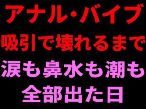 アナル・バイブ・吸引で壊れるまで。涙も鼻水も潮も全部出た日(絶頂ひとりオナ子) [d_799658]