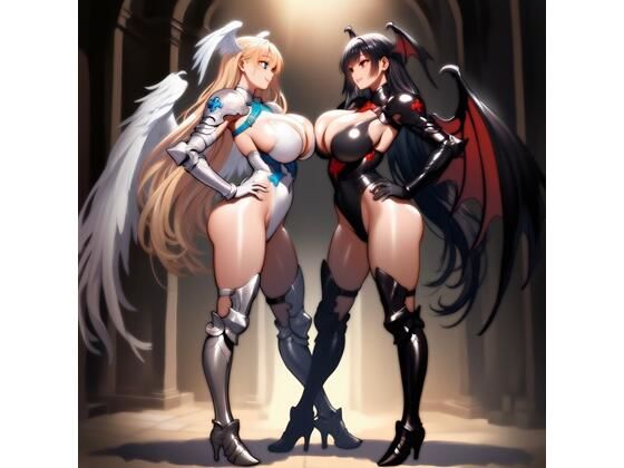 天使VS悪魔 天魔キャットファイト(新人M) [d_792558]