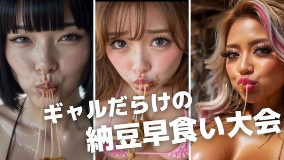 ギャルだらけの納豆早食い大会〜ネバネバ糸引き口元鑑賞＆シャワー室盗撮おまけ付き〜(kaz25) [d_796507]