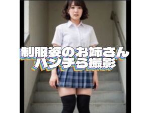 制服姿のお姉さんのパンチら撮影させてもらいましたw(ライスカレー) [d_796611]