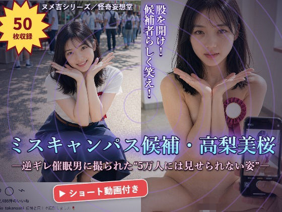 ミスキャンパス候補・高梨美桜 〜逆ギレ催●男に撮られた「5万人には見せられない姿」〜(怪奇妄想堂) [d_799645]