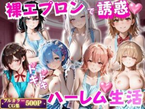 裸エプロンで誘惑ドキドキハーレム生活(玉金聖人) [d_800126]