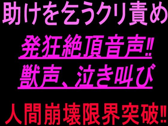 助けを乞うクリ責め発狂絶頂音声！！獣声、泣き叫び、人間崩壊限界突破！！(絶頂ひとりオナ子) [d_801081]