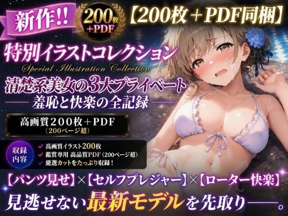 【200枚＋PDF】「……これ全部、キミに見せる秘密だからね……？」 ── 清楚系美女の濃厚プライベート密着・贅沢3大シチュエーション特化パック ──(こっそりビジョン工房) [d_801331]