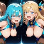 【500枚/超高画質2K/大容量】ステージの上で犯●れるアイドルたち。〜スポットライトを浴びながら乱入男にバックから突かれる狂宴〜 華やかな衣装を剥ぎ取られ、大衆の前でイカされ続けるトップアイドル。ツインテール・金髪・ピンク髪の美少女たちが貫かれるバック＆乱交シチュエーション。露出度の高いライブ衣装、溢れる爆乳、男たちの筋肉美と汗の質感まで2048pxで鮮明に描写。歓声と悲鳴が混ざり合うライブステージで肉奴●と化した少女たちの至高の受難写真集。2048px×1024px/枚数多数/アイドル/乱交/バック/(AI創造美女) [d_801813]