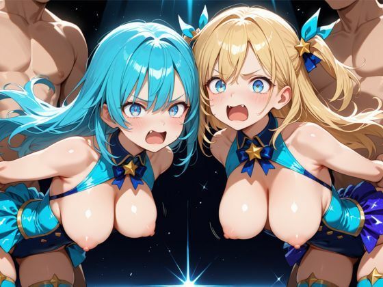【500枚/超高画質2K/大容量】ステージの上で犯●れるアイドルたち。〜スポットライトを浴びながら乱入男にバックから突かれる狂宴〜 華やかな衣装を剥ぎ取られ、大衆の前でイカされ続けるトップアイドル。ツインテール・金髪・ピンク髪の美少女たちが貫かれるバック＆乱交シチュエーション。露出度の高いライブ衣装、溢れる爆乳、男たちの筋肉美と汗の質感まで2048pxで鮮明に描写。歓声と悲鳴が混ざり合うライブステージで肉奴●と化した少女たちの至高の受難写真集。2048px×1024px/枚数多数/アイドル/乱交/バック/(AI創造美女) [d_801813]