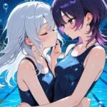 夜のプールサイドで、近づきすぎた二人 〜R-18 AI CG集〜(NT) [d_802399]
