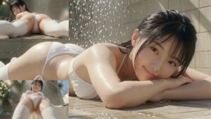 大胆グラビア美女(ニーハイ縞パンフェチ同好会) [d_803439]