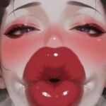【花魁と湯女】肉厚唇とブチュキスマークの誘惑(ブチュキス唇) [d_803634]