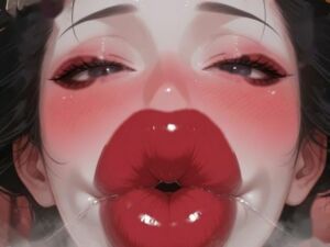 【花魁と湯女】肉厚唇とブチュキスマークの誘惑(ブチュキス唇) [d_803634]