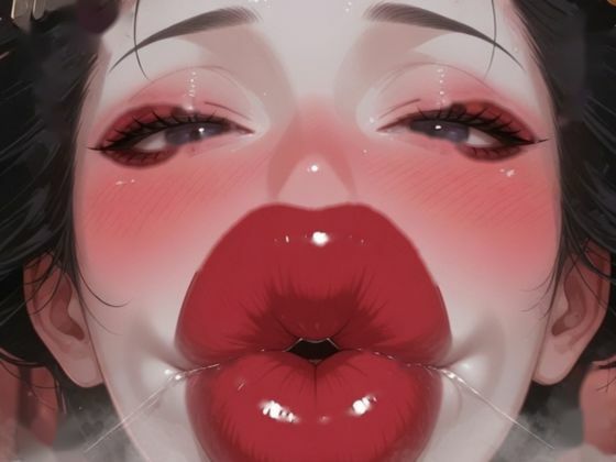 【花魁と湯女】肉厚唇とブチュキスマークの誘惑(ブチュキス唇) [d_803634]