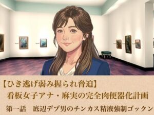 【ひき逃げ弱み握られ脅迫】看板女子アナ・麻実の完全肉便器化計画  第一話  底辺デブ男のチンカス精液強●ゴックン(青いらいおん) [d_805865]