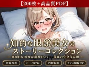 【200枚＋PDF】「……真面目なところ、見て欲しかったのかな……っ？」 ── 知的な眼鏡美女の段階的ストーリー露出・完全保存版200枚パック(こっそりビジョン工房) [d_807654]