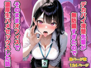 デカパイ先輩達（清楚系・黒ギャル）とオフィスで濃厚生ハメセックスした話！(むくむくムック) [d_807895]