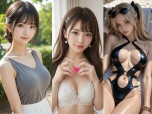 おっぱいを見せる美女02 オリジナルキャラクター トップレス AI生成動画:6分22秒(らぶいちゃAI美女) [d_811326]